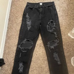 black fashion nova jeans , size 5 ( w26 )
